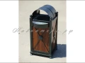 Урны с крышкой и пепельницей, с отделкой деревом УМл-4кп