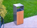 Урны с крышкой уличные из металла и дерева УМл-5к