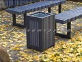 Урна УМ80х40л уличная 50 литров металлическая с деревянной отделкой