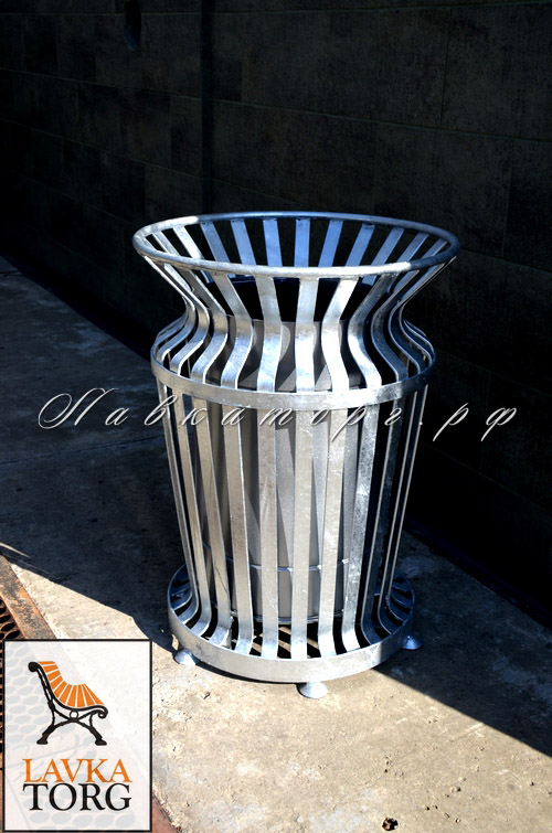 уличная урна для мусора 35 литров оцинкованная